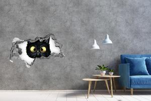 Fali matrica lyuk a falban Illusztráció egy macska