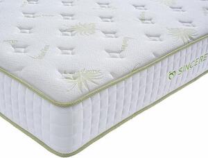Sincere MOON-ALOE 25 cm 180×200cm kétoldalas táskarugós matrac gél-memóriahab réteggel és aloe vera huzattal – akár 180 kg-ig | H4 keménység
