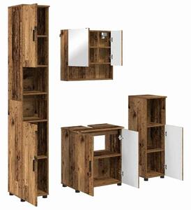 VidaXL Fürdőszoba bútor szett 4 pcs Régi fa 61 x 35 x 64 cm Faanyag
