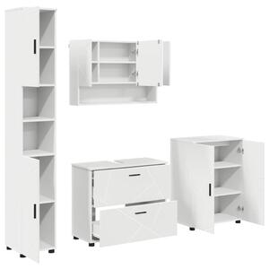 VidaXL Fürdőszoba bútor szett 4 db Fehér 35 x 30 x 192 cm