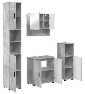 VidaXL Fürdőszoba bútor szett 4 pcs Beton szürke 61 x 35 x 64 cm