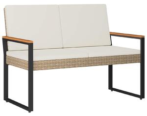 VidaXL Kerti pad Beige és Krémszínű 107 x 61 x 80 cm polirattan