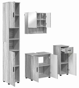 VidaXL Fürdőszoba bútor szett 4 db Szürke Sonoma 61 x 35 x 64 cm
