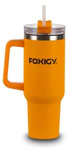 Autós thermo bögre szívószállal 1200 ml Amber