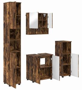 VidaXL Fürdőszoba bútor szett 4 pcs Füstölt tölgy 61 x 35 x 64 cm