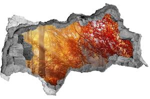 3d fali matrica lyuk a falban Őszi erdőben