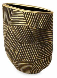 Emmi 02 kerámia váza Fekete/arany 18x8x24 cm