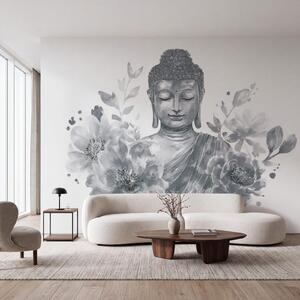 Fotótapéta Virágokkal körülvett Buddha-szobor, Absztrakt fotótapéta, Népszerű fotótapéta, w04005v1 - Tapeko.hu