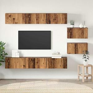 VidaXL TV szekrény garnitúra 8 pcs Régi fa 60 x 30 x 30 cm Faanyag