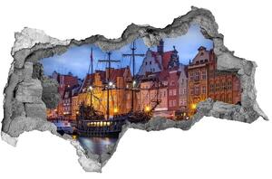 3d lyuk fal dekoráció Gdansk lengyelország