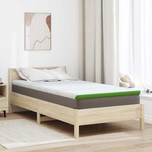 VidaXL Matrac topper Fehér és Zöld 100 x 200 cm Jacquard Szövet