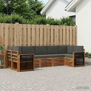 VidaXL Szegmentált kanapé szett párnával 6 pcs Természetes és antracit