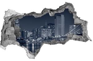 3d lyuk fal dekoráció Manhattan new york city