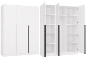 Aldabra SENSO 3D gardróbszekrény 150x56.5x200 cm, fehér-fekete