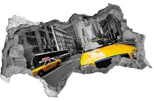 3d lyuk fal dekoráció New york taxi