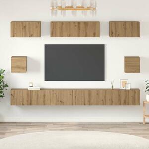 VidaXL TV szekrény garnitúra 8 pcs Artisan tölgy Faanyag