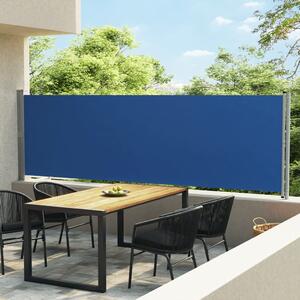 VidaXL kék kihúzható oldalsó terasznapellenző 140 x 600 cm