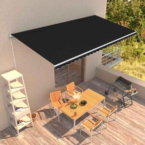 VidaXL antracitszürke kézzel kihúzható napellenző 600 x 300 cm