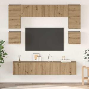 VidaXL TV szekrény garnitúra 8 pcs Artisan tölgy Faanyag
