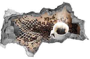 3d lyuk fal dekoráció Kávé és kávébab