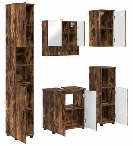 VidaXL Fürdőszoba bútor szett 5 pcs Füstölt tölgy 61 x 35 x 64 cm