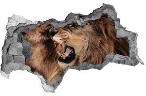 3d lyuk fal dekoráció Ordító oroszlánok