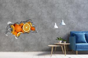 3d lyuk fal dekoráció Fele narancssárga