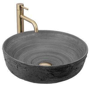 Rea Babilon Silver, pultra szerelhető mosdó 420x420x130 mm, szürke, REA-U5417