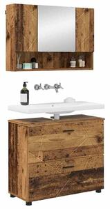 VidaXL Fürdőszoba bútor szett 2 pcs Régi fa 76.5 x 35 x 64 cm Faanyag