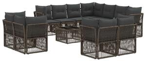 VidaXL Kerti Kanapé Szett 12 pcs Szürke polirattan