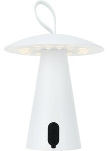 Boise kültéri hordozható LED asztali lámpa, fehér, USB, 15 x 17 cm, műanyag