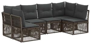 VidaXL Kerti Kanapé Szett 6 pcs Szürke polirattan
