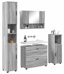 VidaXL Fürdőszoba bútor szett 4 pcs Szürke sonoma 30 x 35 x 192 cm