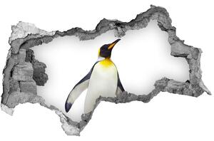 3d lyuk fal dekoráció Pingvin