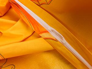 ORANGE BUTTERFLY sárga-narancssárga pamut ágyneműhuzat Ágyneműhuzat mérete: 70 x 90 cm | 140 x 200 cm
