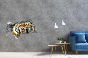 3d lyuk fal dekoráció Ordító tigris