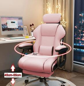 GamerElegance lábtartós szék pink KNT88-10