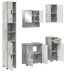 VidaXL Fürdőszoba bútor szett 5 db Beton Szürke 61 x 35 x 64 cm