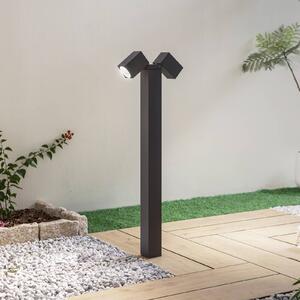 Lindby Othil ösvényvilágítás, 2-lámpás, 80 cm, antracit, fém, dimmelhető, Alu / szürke / cink, Alumínium, Modern