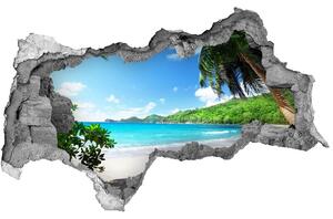 3d lyuk fal dekoráció Seychelles strand
