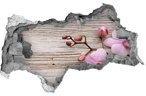 3d lyuk fal dekoráció Orchid a fán