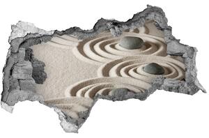 3d lyuk fal dekoráció Zen kövek homok