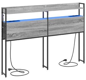 VidaXL Fejtámla LED -es lámpákkal Szürke sonoma 150 cm Faanyag