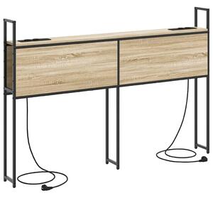 VidaXL Tárolós Fejtámla Töltő Állomással sonoma tölgy 150 cm Faanyag