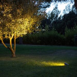Les Jardins LED-Solar-spotlámpa OJE, szürke, dimmelhető, nappali fényérzékelővel, időzítővel, dimmelhető, Alu / szürke / cink, Műanyag, Modern