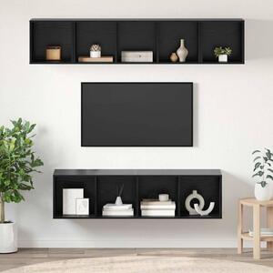 VidaXL TV szekrény garnitúra 4 pcs Fekete tölgy Faanyag