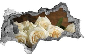 3d-s lyukat fali matrica Fehér rózsák