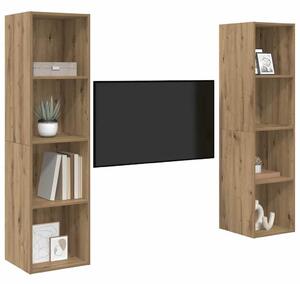 VidaXL TV szekrény garnitúra 2 pcs Barna 37 x 37 x 142,5 cm Faanyag
