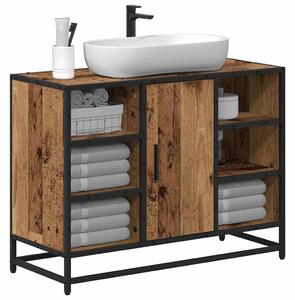 VidaXL Fürdőszoba Székény polcokkal Öreg fa 80 x 33 x 60 cm Faanyag