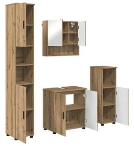 VidaXL Fürdőszoba bútor szett 4 pcs kézműves tölgy 61 x 35 x 64 cm
